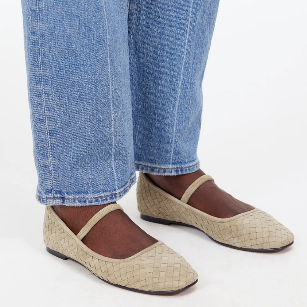 Madewell Woven Tan Flats